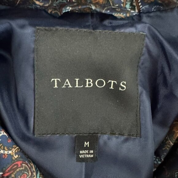 Talbots Paisley Quilted Jacket Womens Medium Multicolored Polyester CJ-1848 - Picture 8 of 9